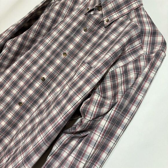 Carhartt Men's L Plaid Long Sleeve Button-Up Shirt - Picture 4 of 13